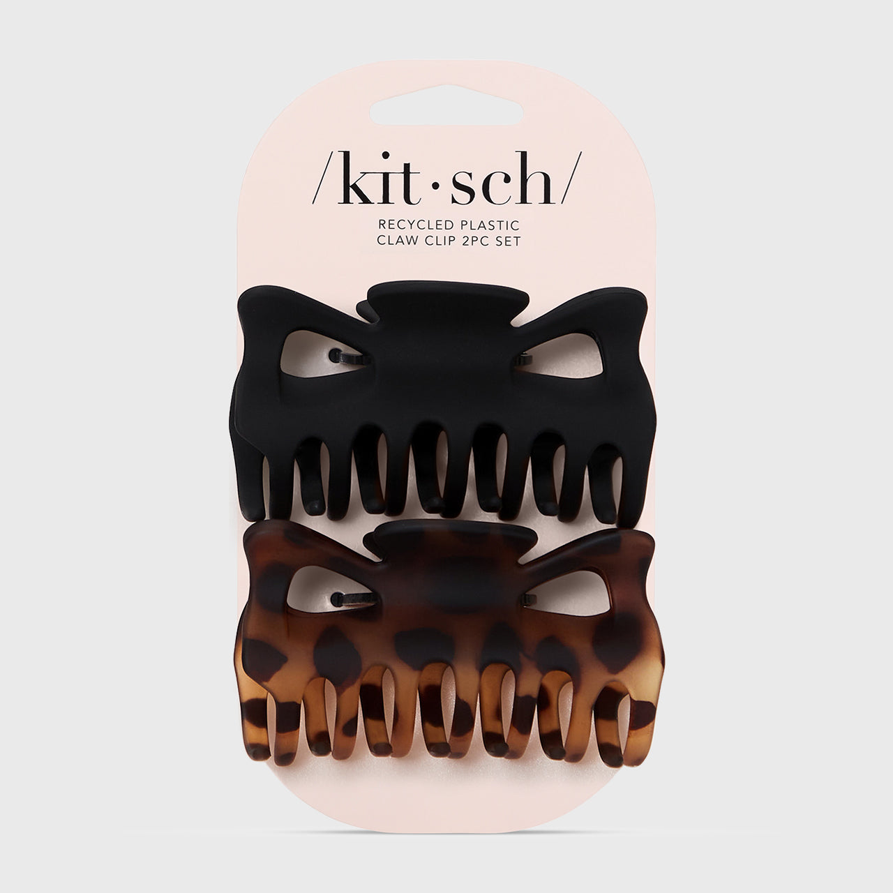 Ensemble de 2 pinces à cheveux noires et écaille de tortue - grand