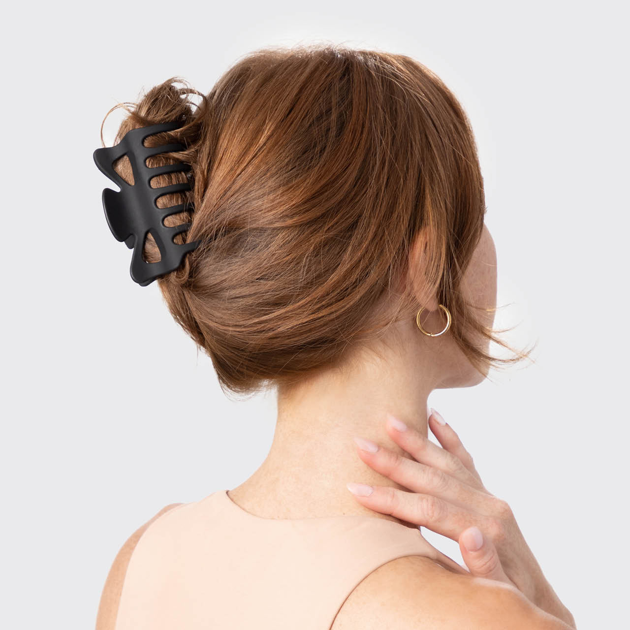 Ensemble de 2 pinces à cheveux noires et écaille de tortue - grand