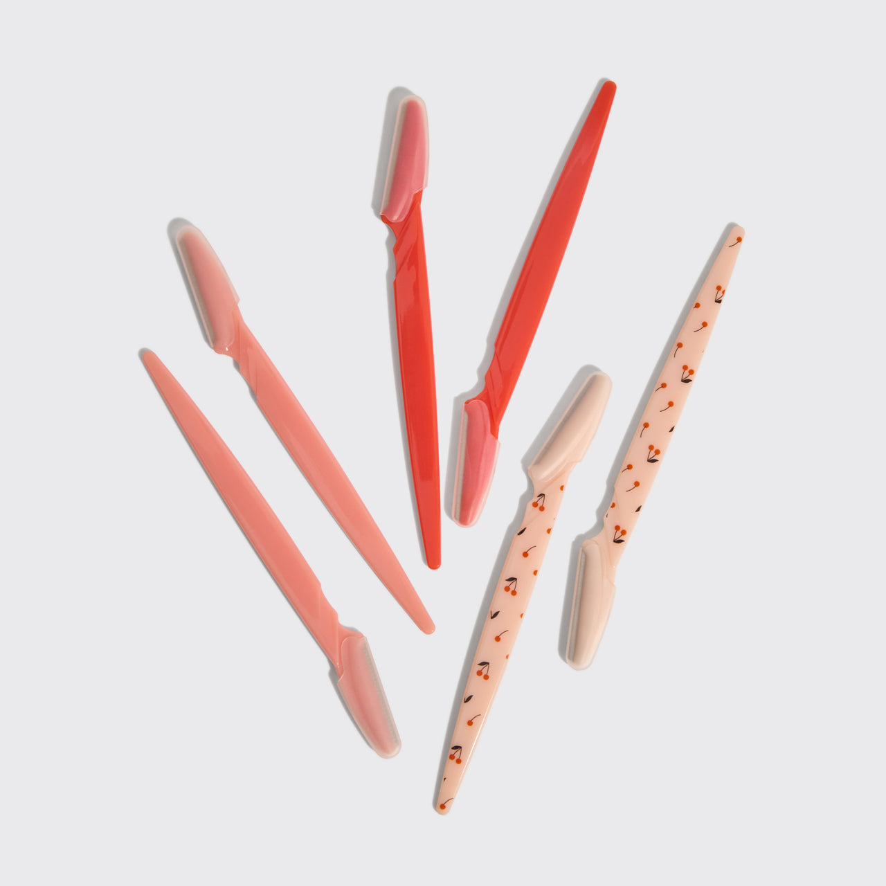 Coffret de 6 dermaplaners en plastique recyclé - Assortis Cherry Blossom