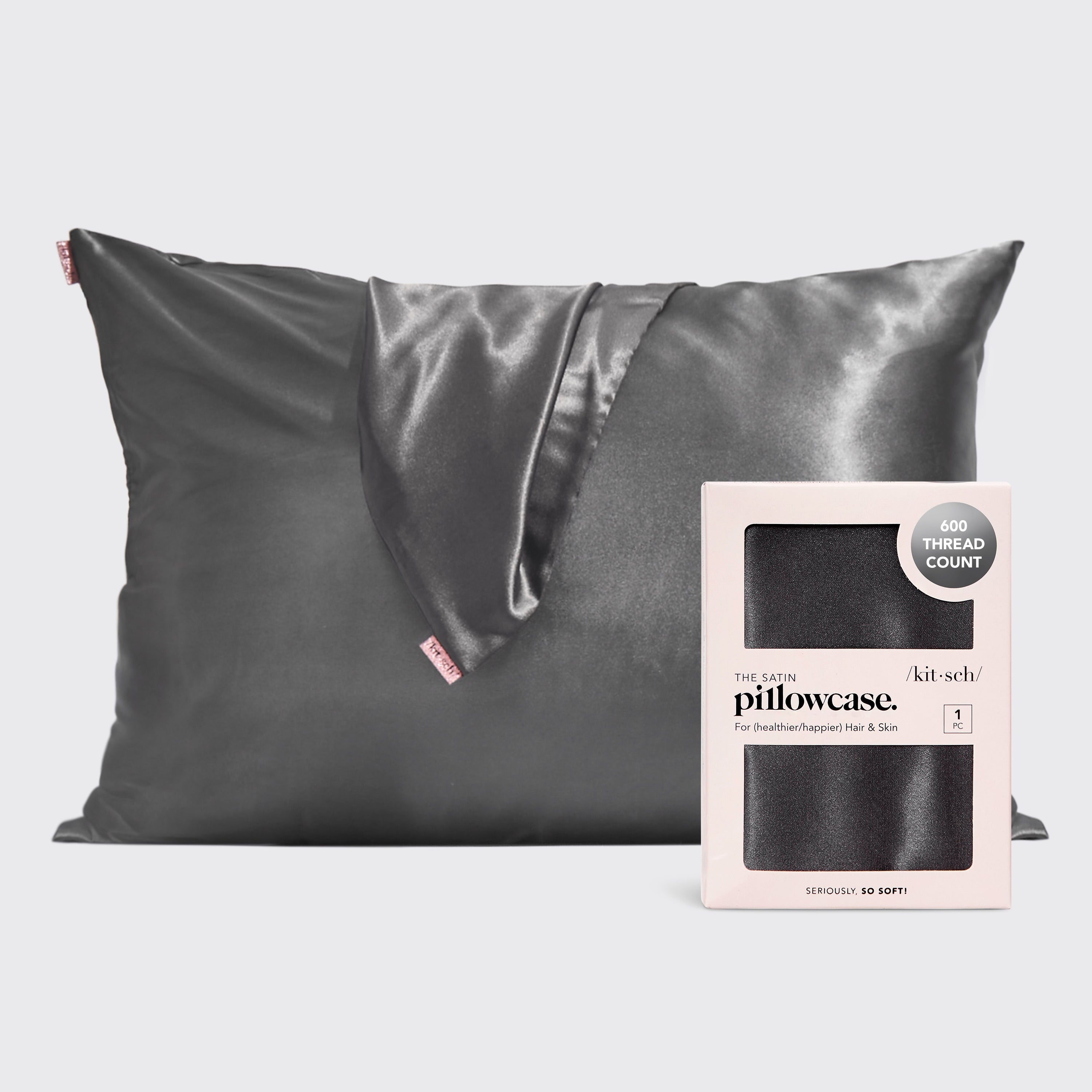 Satin Pillowcase in Charcoal – KITSCH