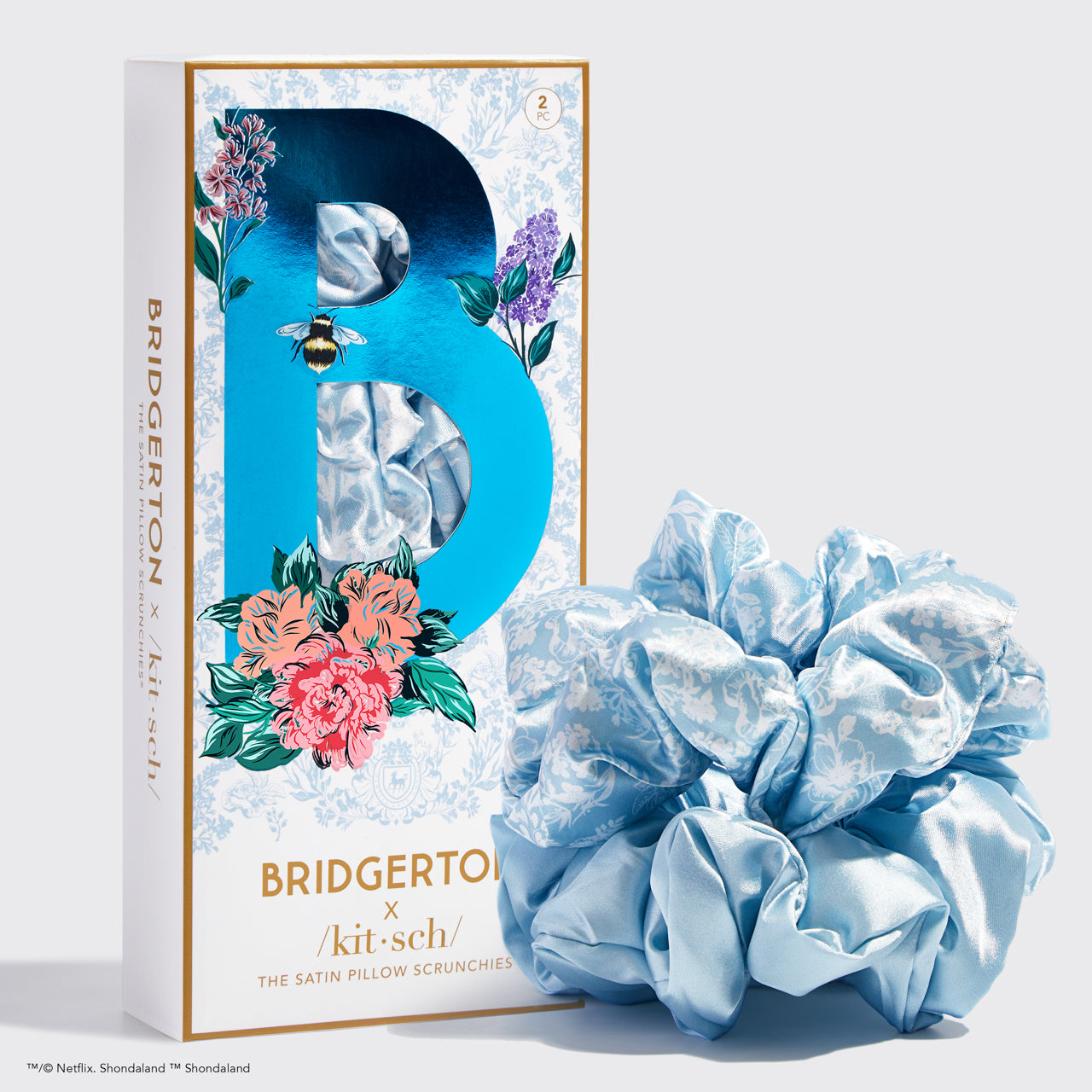 Kitsch x Bridgerton 緞面抱枕髮圈