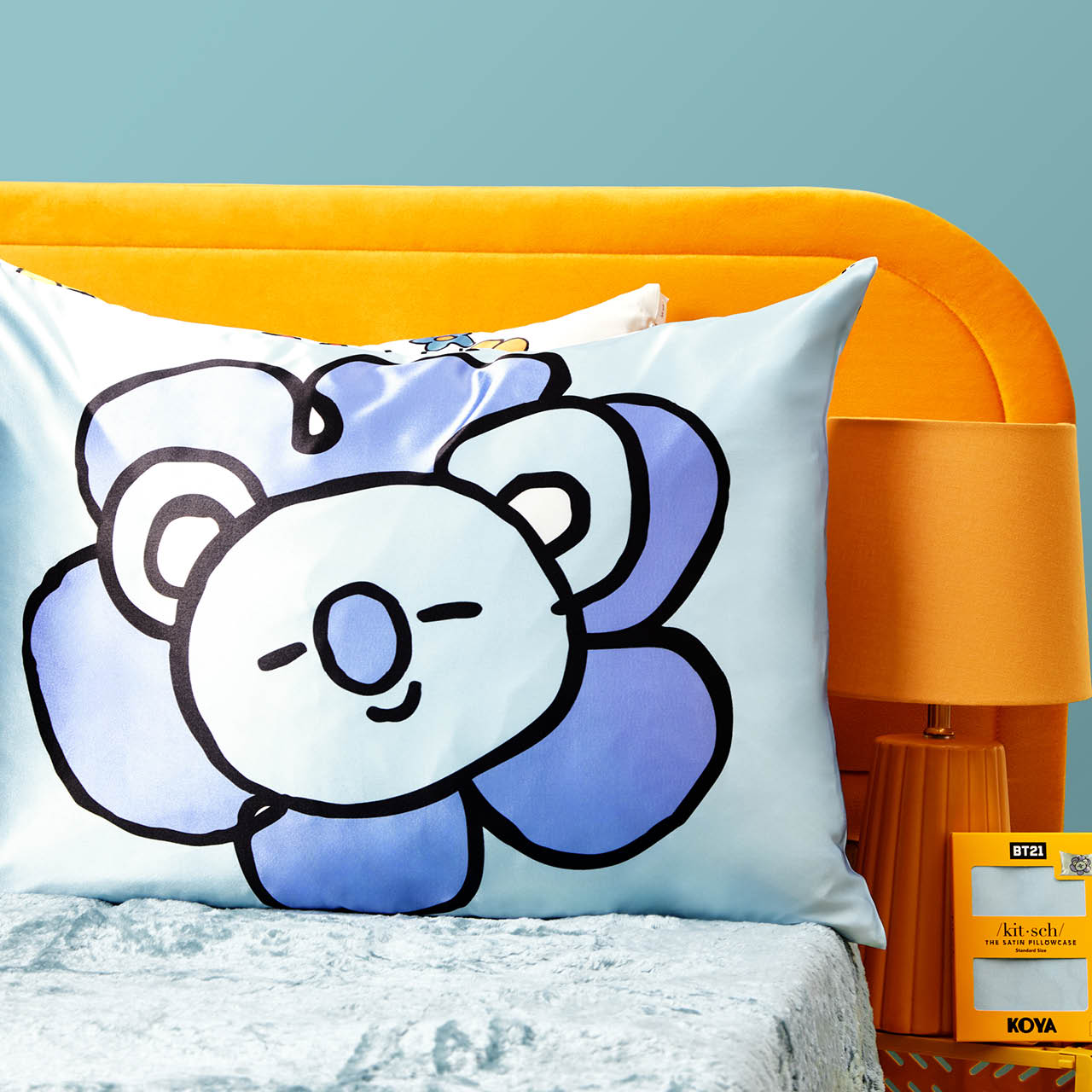 Kitsch x BT21 Taie d'oreiller en satin KOYA - King