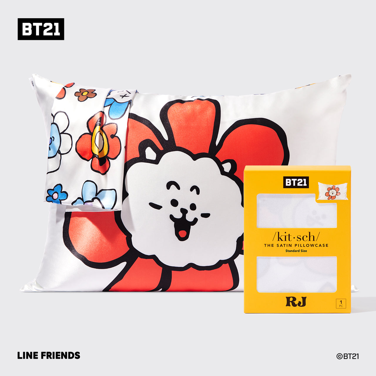キッチュ×BT21サテンピローケース(RJ)