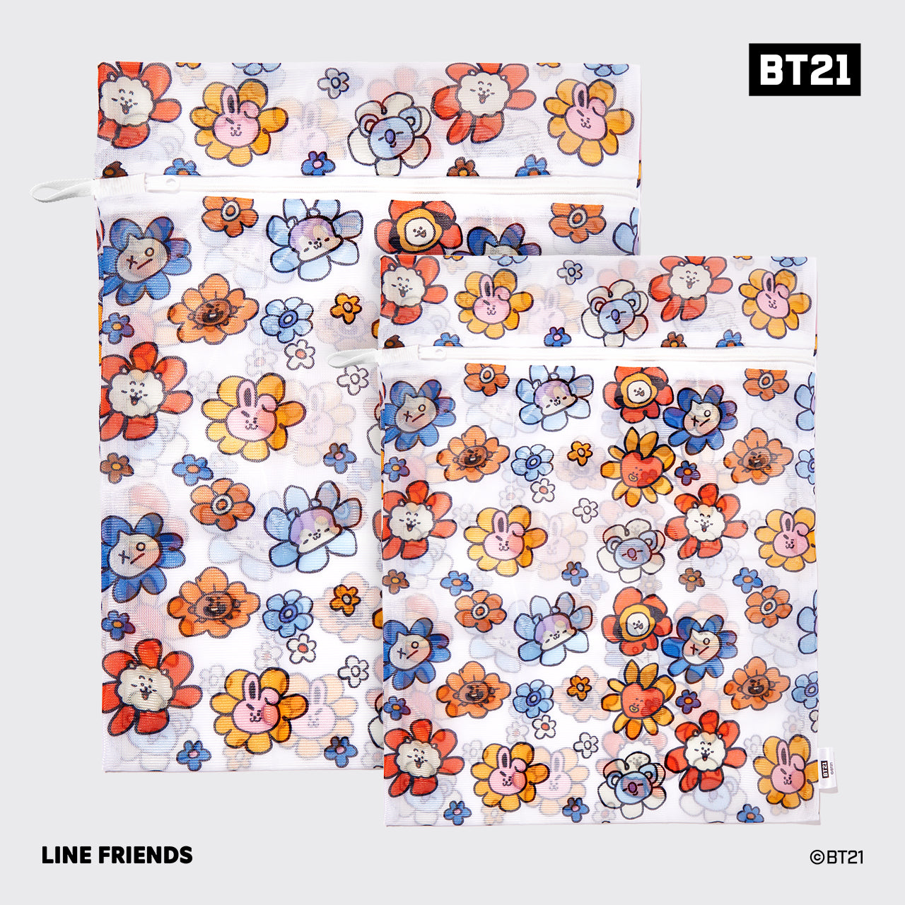 BT21 meets Kitsch Wash Bags 2pc UNIVERSTAR KITSCH