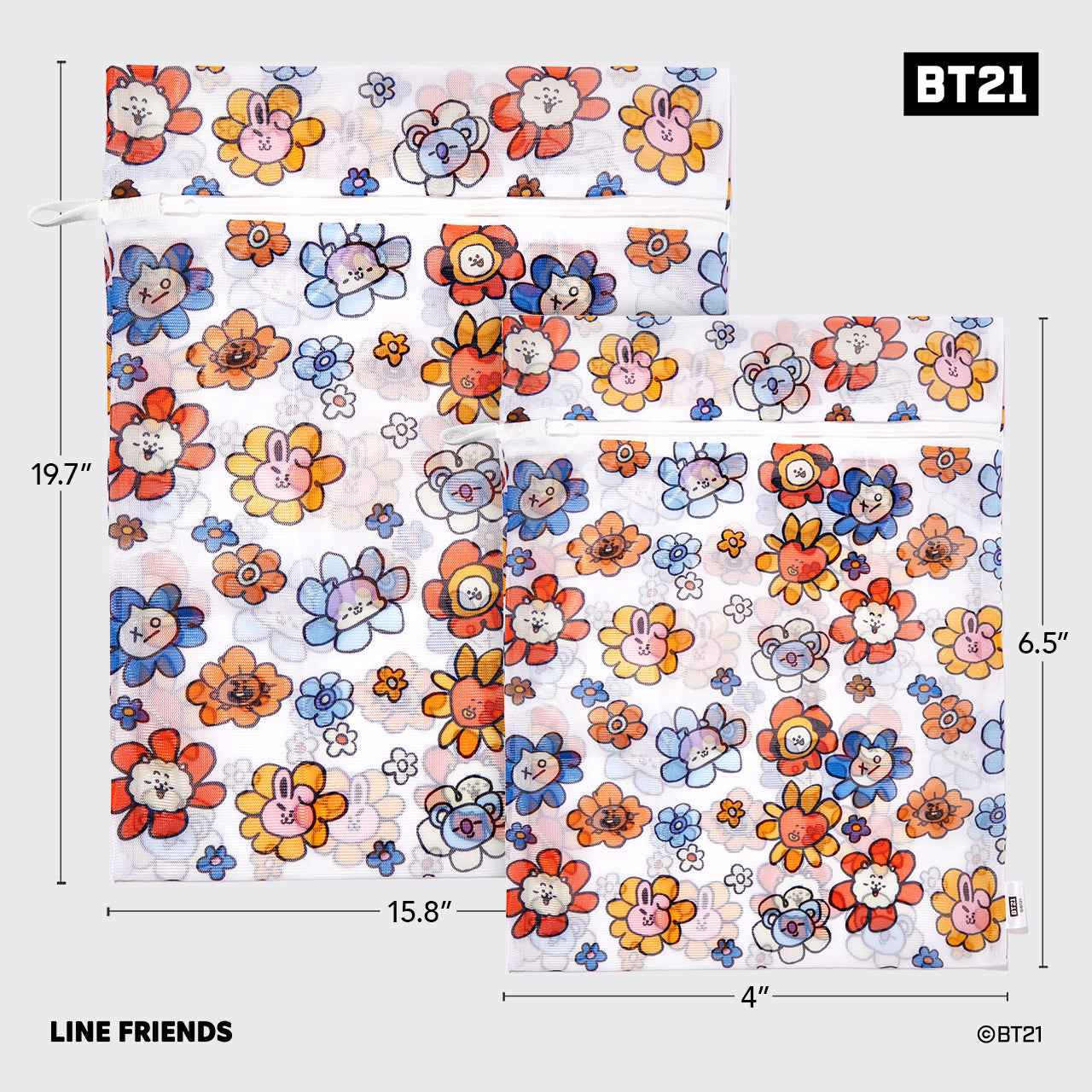 Kitsch x BT21 Bolsas de aseo 2uds - UNIVERSTAR