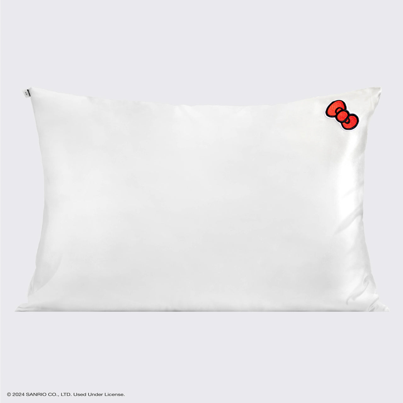 Kitsch x Hello Kitty Satin Kopfkissenbezug Elfenbein Kitty Schleife