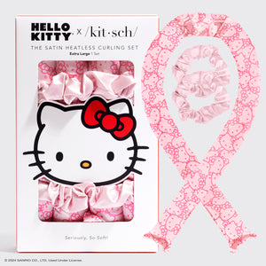 Kitsch x Hello Kitty XL Heizfreies Lockenstab-Set mit Hello Kitty Gesichtern