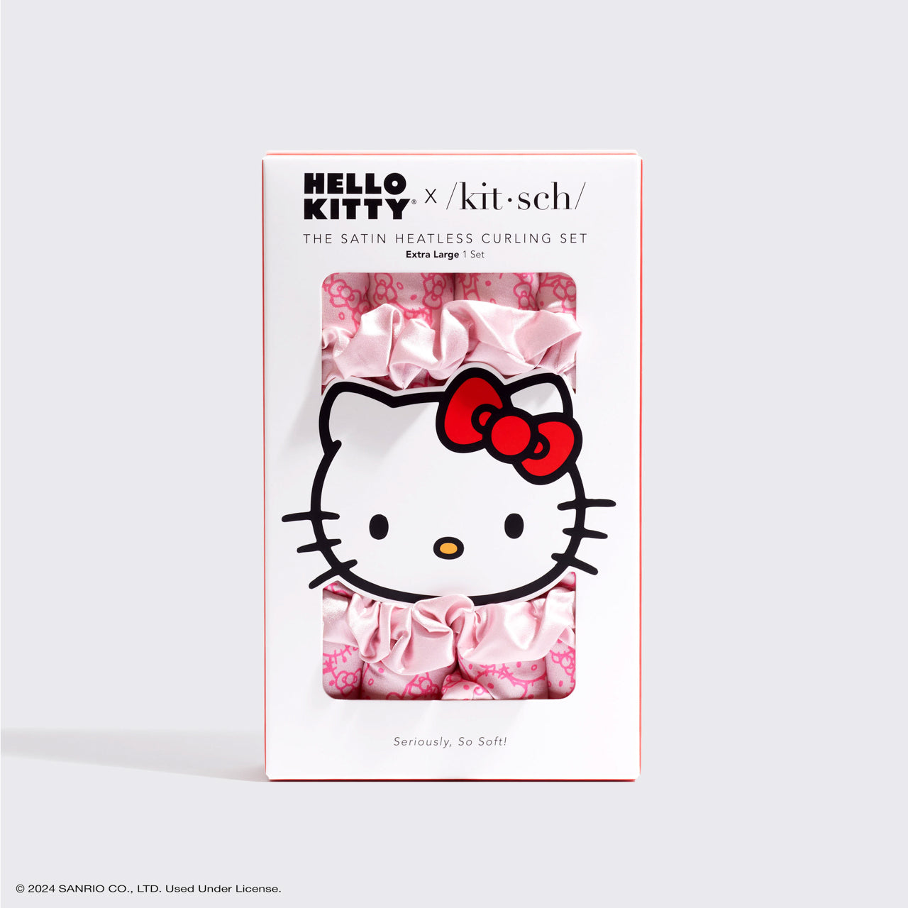 Kitsch x Hello Kitty XL Heizfreies Lockenstab-Set mit Hello Kitty Gesichtern