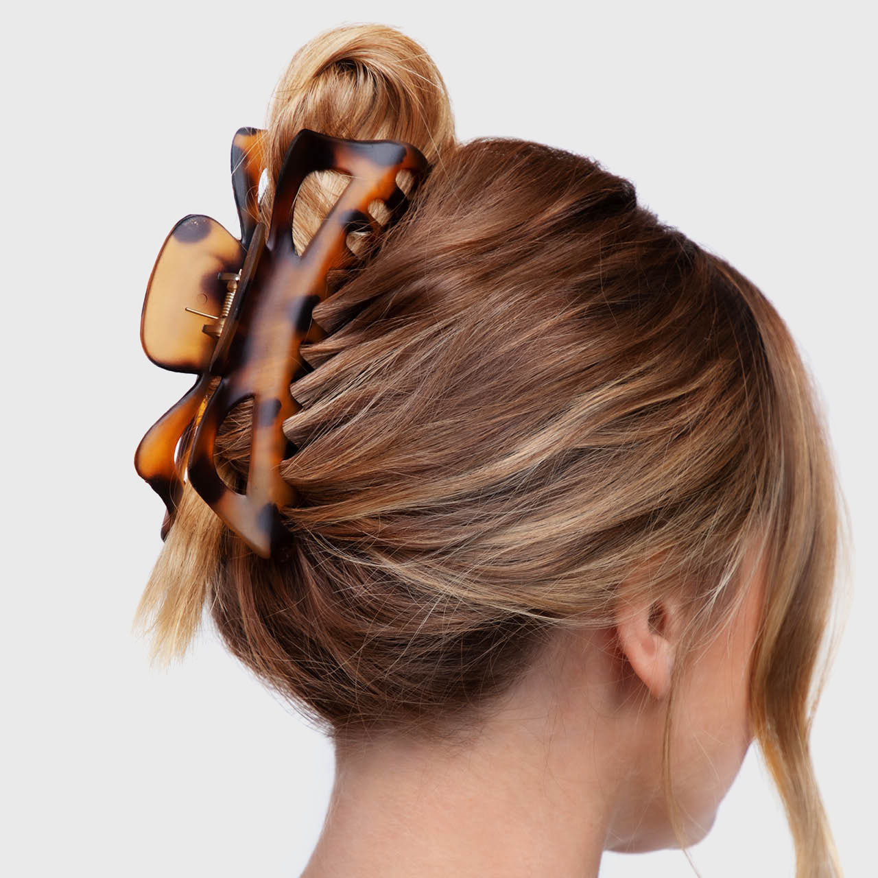 Ensemble de 2 pinces à cheveux classiques noires et écaille - Jumbo