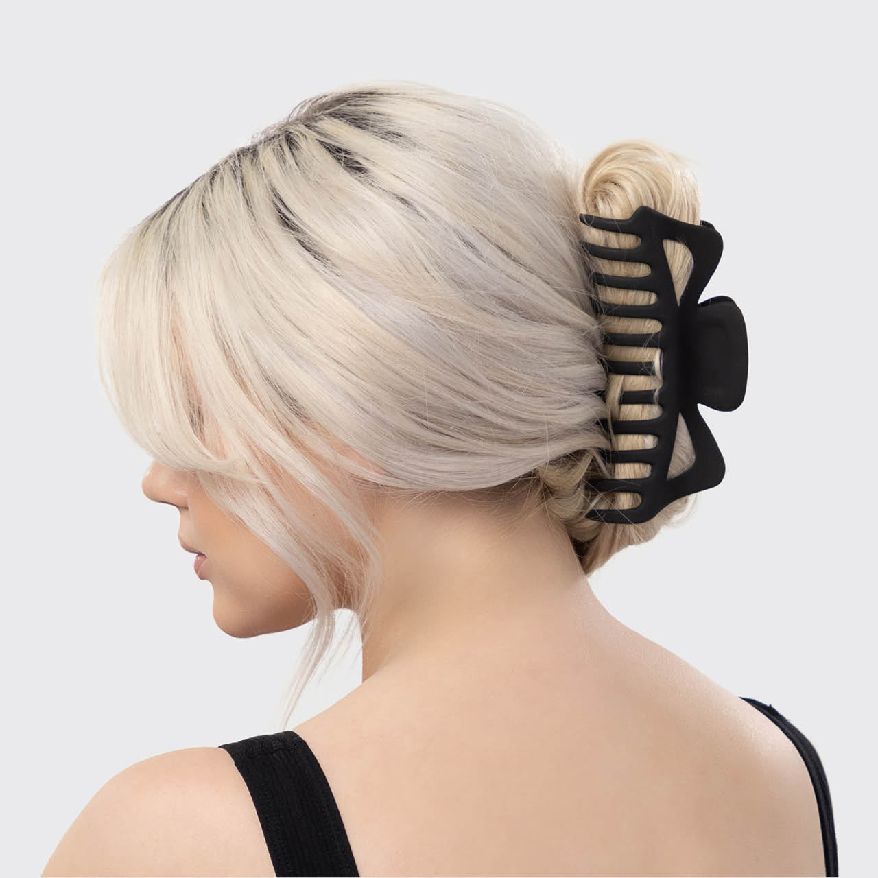 Ensemble de 2 pinces à cheveux classiques noires et écaille - Jumbo