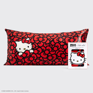Kitsch x Hello Kitty Taie d'oreiller Hello Kitty se baigne dans une mer de nœuds - King