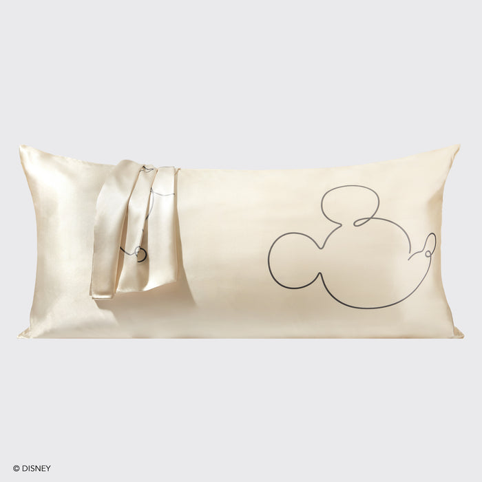 Kitsch x Mickey and Minnie Satin Pillowcase in Mr. Mouse - King