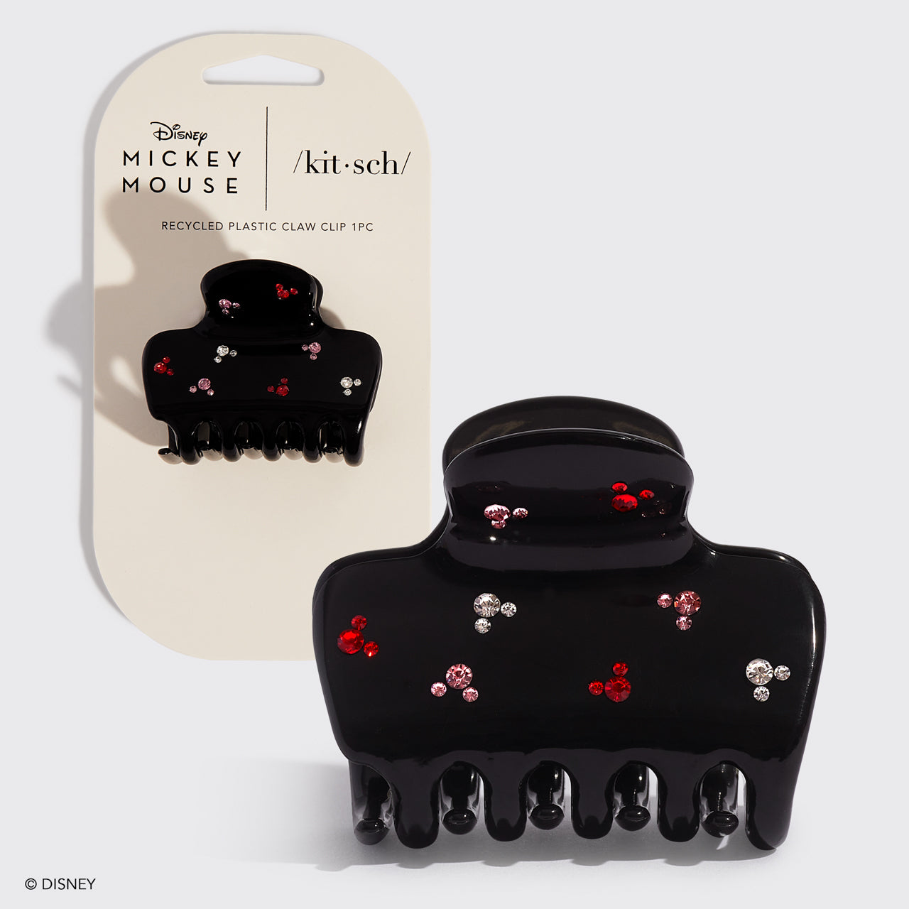 Kitsch x Mickey & Minnie Pinza Nube con pedrería - Negro