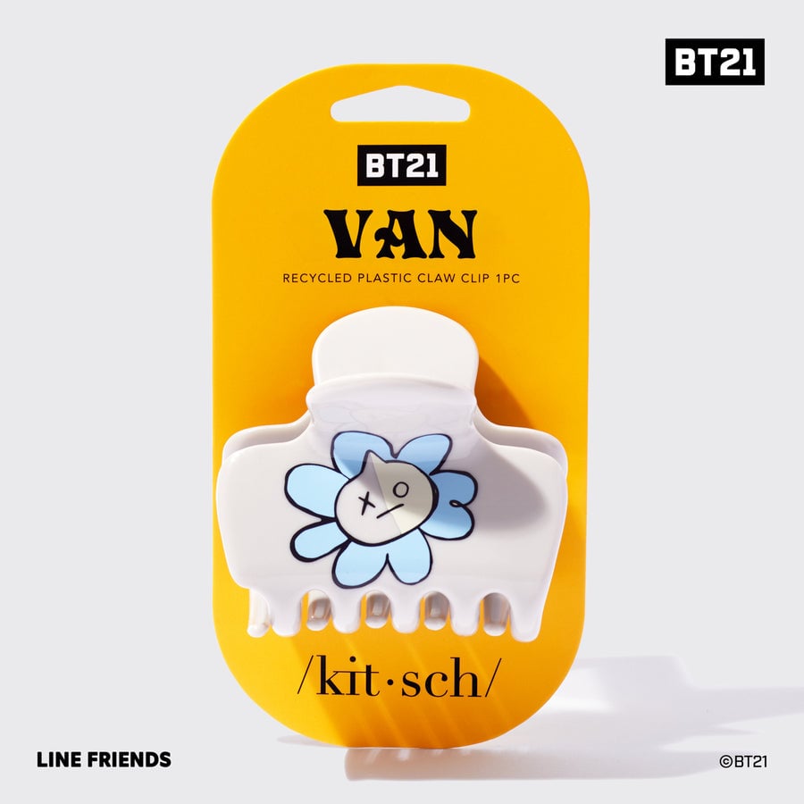 BT21 meets Kitsch Recycled Plastic Puffy Claw Clip 1pc - VAN