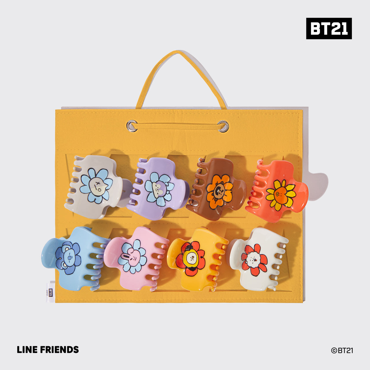 키치 x BT21 클로 클립 정리함