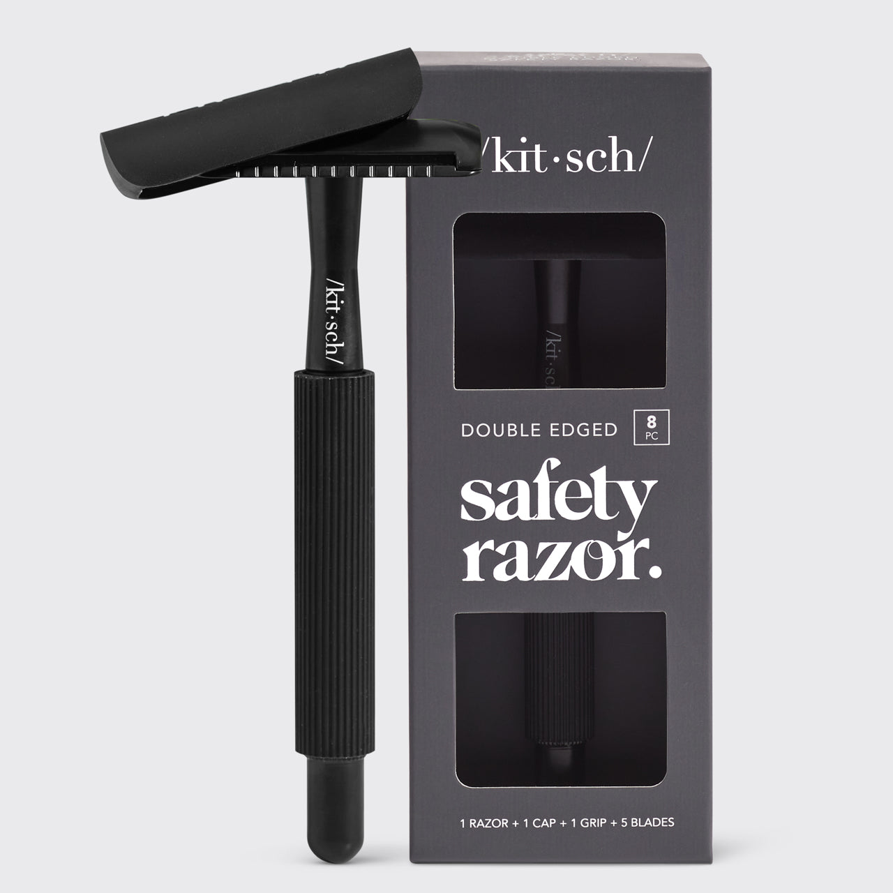 Black Perfect Glide Safety Razor – KITSCH - Main Image