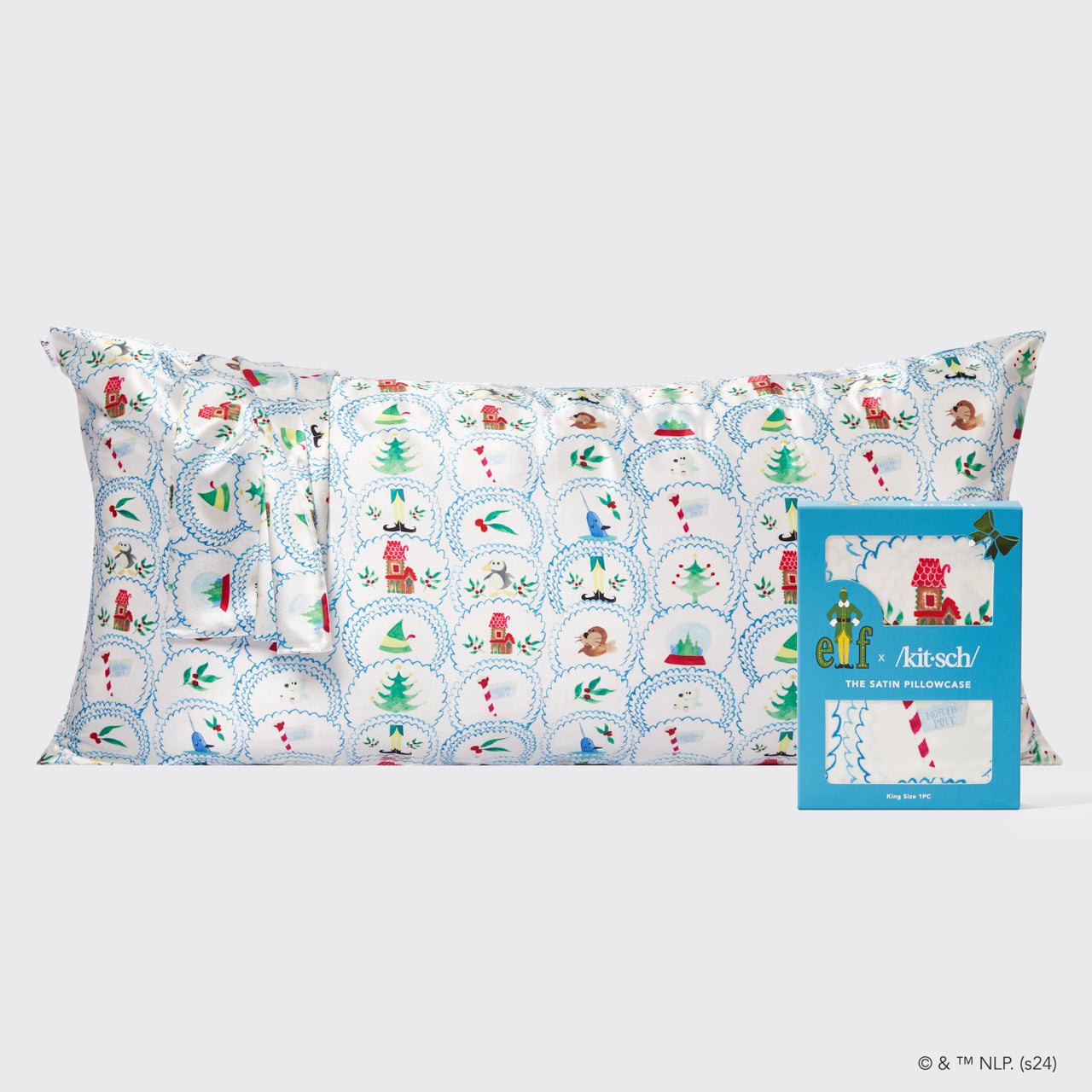Elf x Kitsch Funda de almohada de satén - Polo Norte