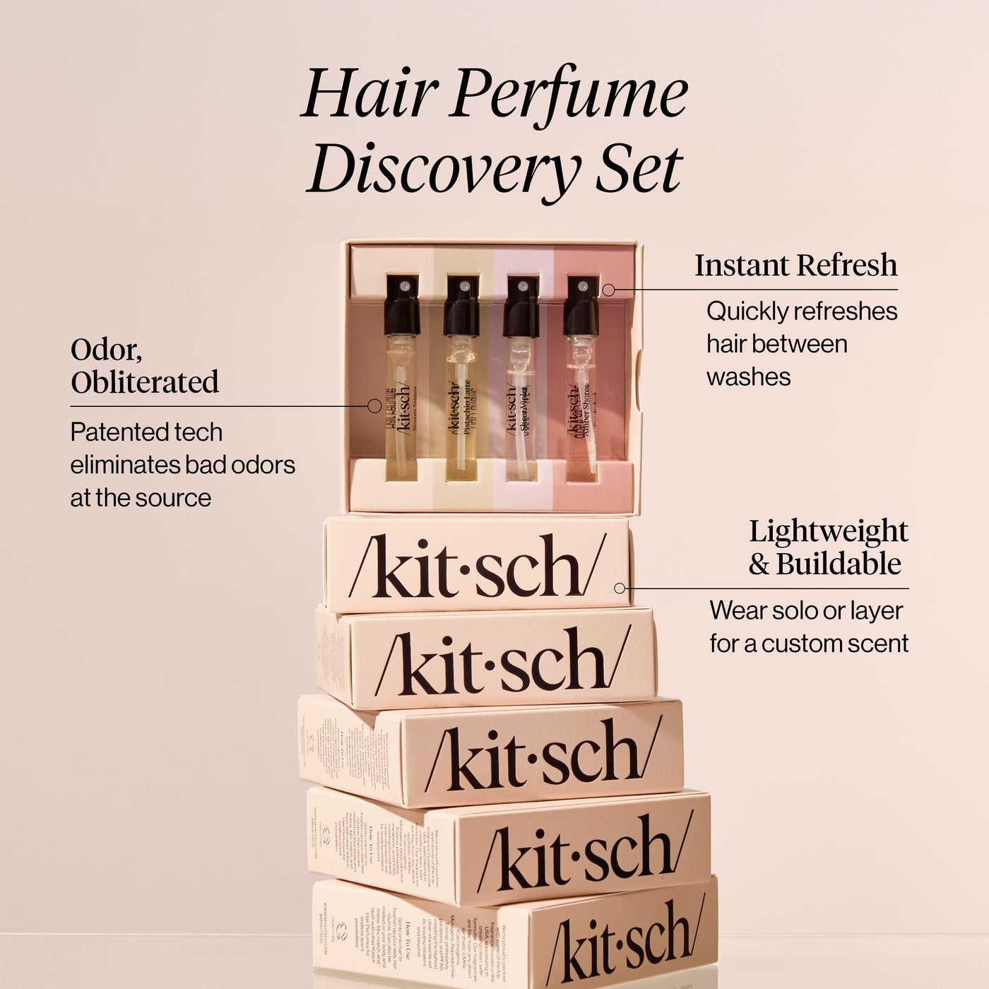 Set de muestras de perfumes para el cabello
