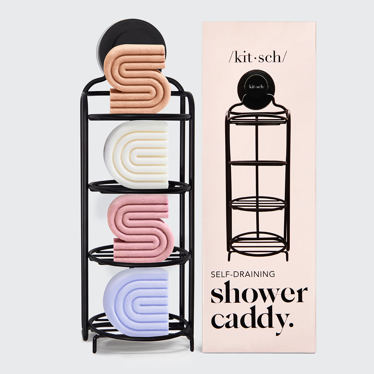  Kitsch Self Draining Shower Caddy and Bottle Free