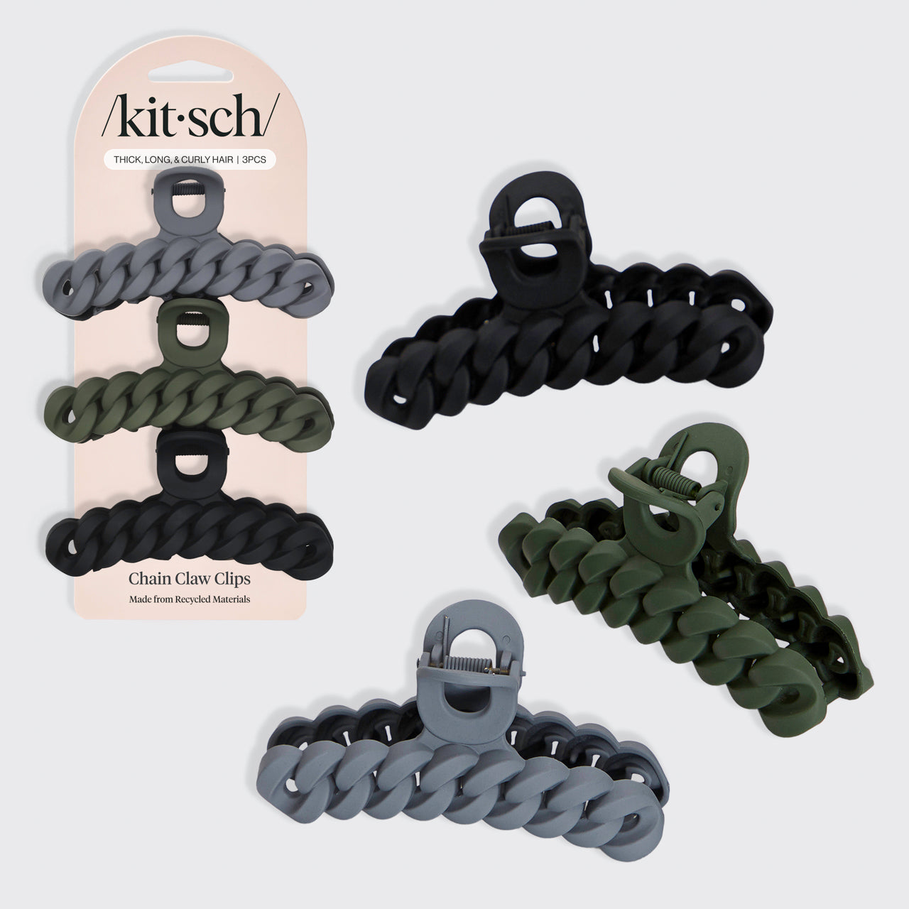 Blackmossneutrals Chain Claw Clip Set