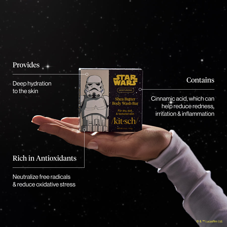 Star Wars™ & Kitsch シアバター保湿固形ボディウォッシュ - ストームトルーパー渦巻き