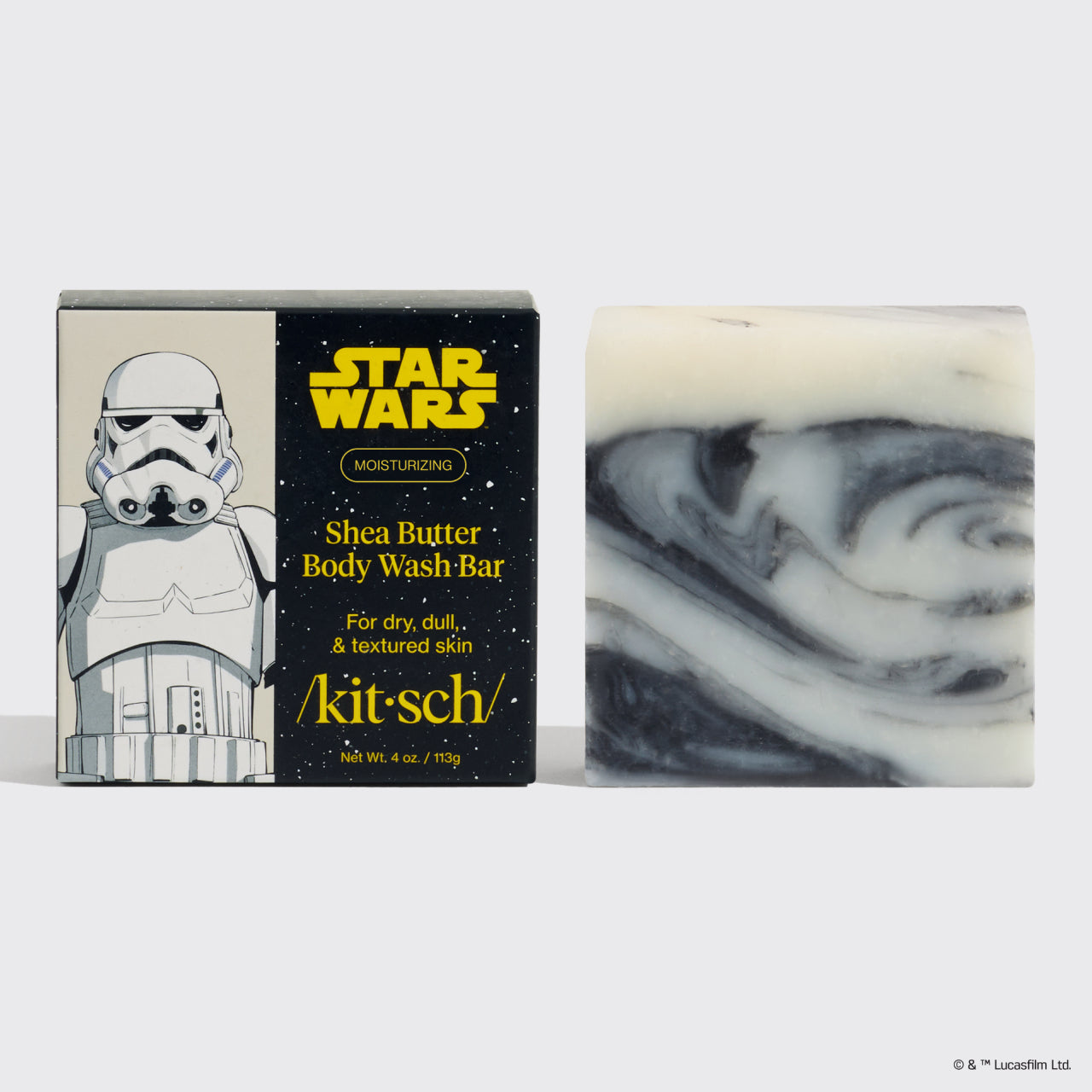 Star Wars™ & Kitsch シアバター保湿固形ボディウォッシュ - ストームトルーパー渦巻き