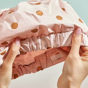 Blush Dot Shower Cap