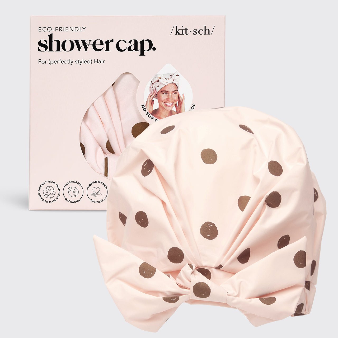 Luxus zuhany sapka - Blush Dot
