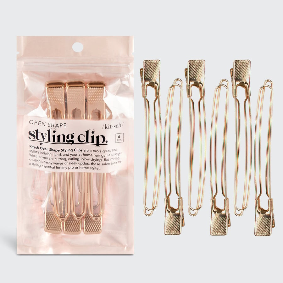 Metal Blow Dry Clips 6pc (Gold)
