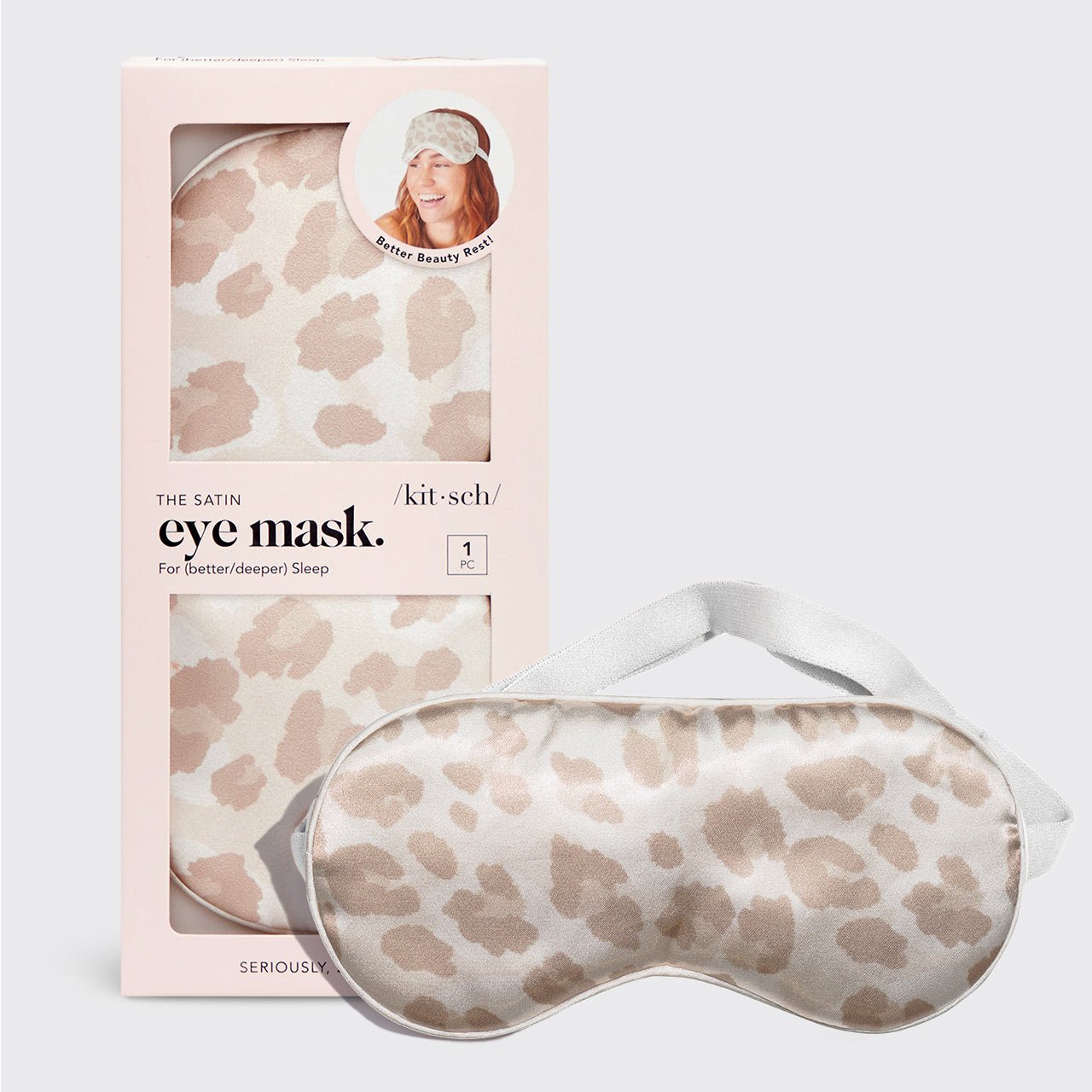 Satin Sleep Eye Mask i Leopard