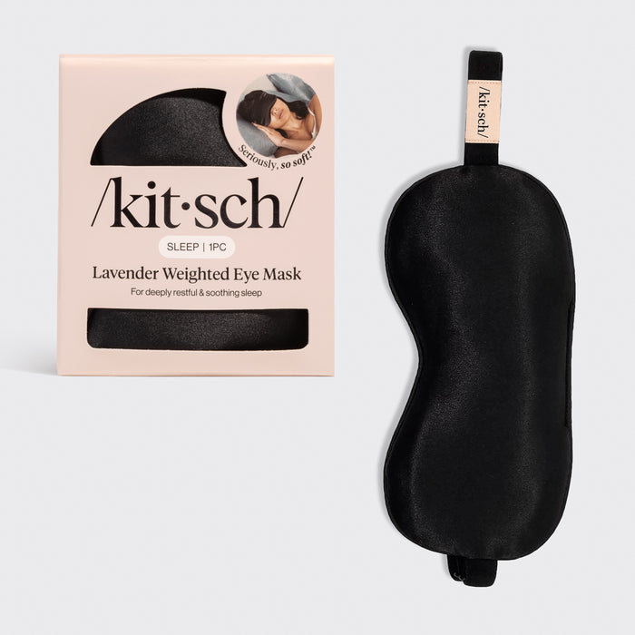 Antifaz de satén con esencia de lavanda