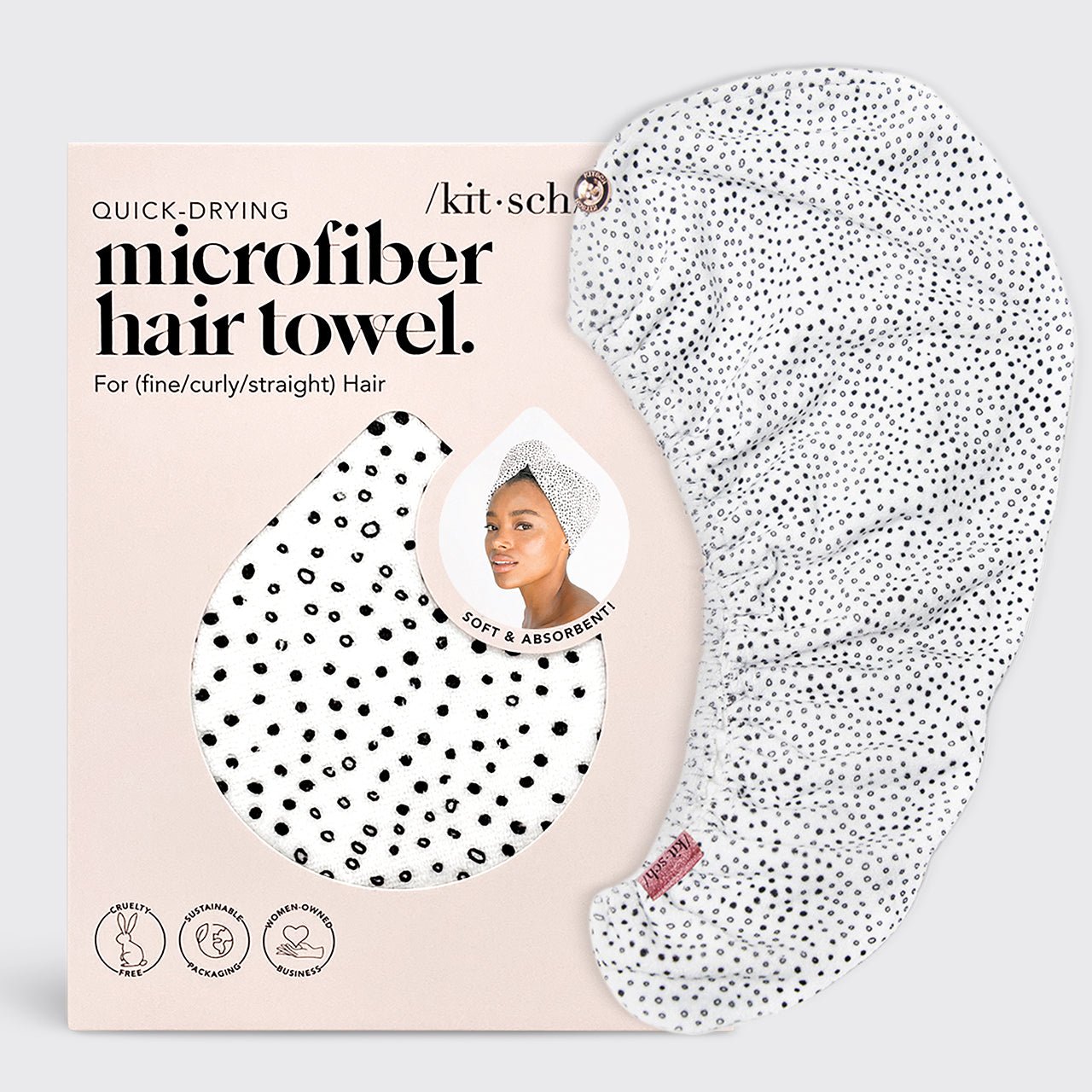 Microfiber Hair Towel - Micro Dot
