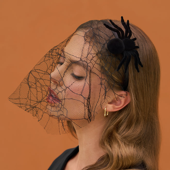 Spiderweb Veil Headband