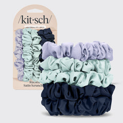 Ruches Satijn Scrunchies 5-delige set - Tuinboeket