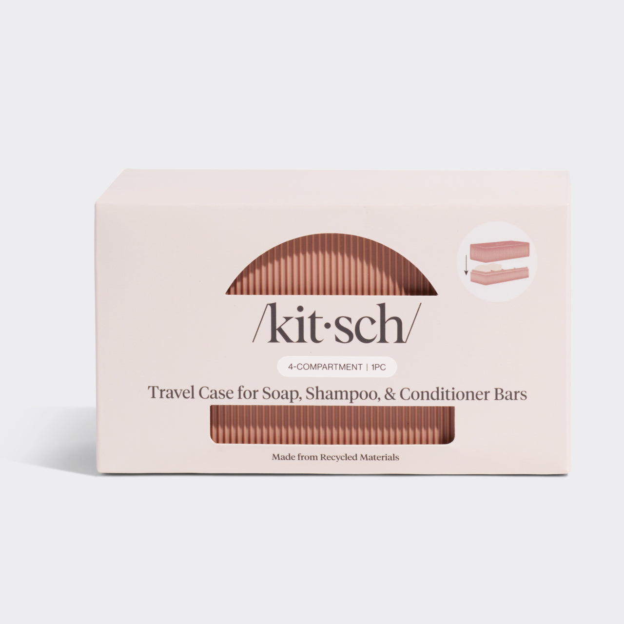 4-Compartment Travel Case - Terracotta | KITSCH