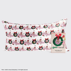 The Grinch x Kitsch 신디 루 후 디자인 새틴 베개 커버 - 킹 사이즈