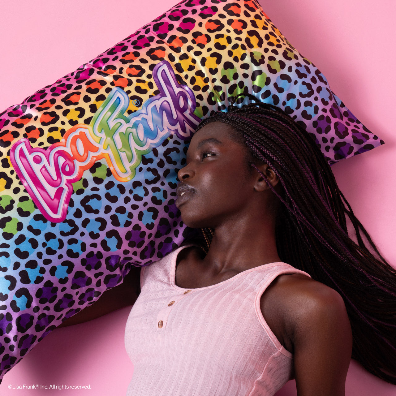 Lisa Frank x Kitsch King Satin Pillowcase in Rain | KITSCH