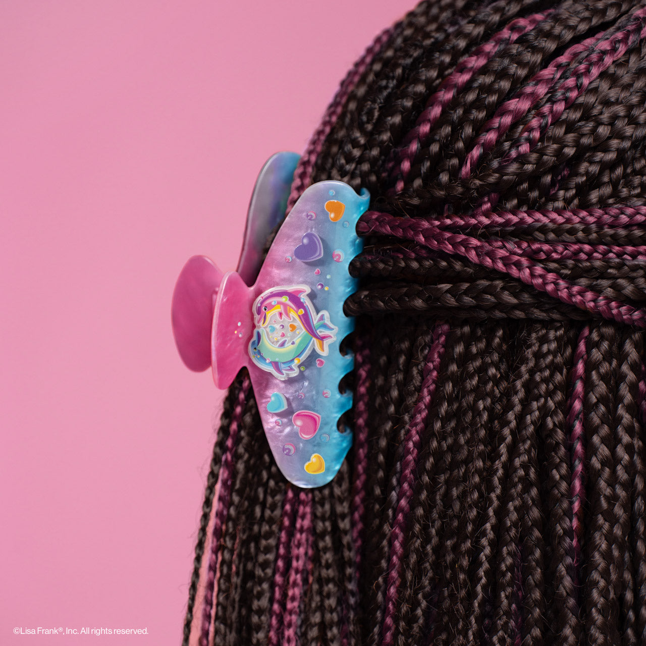 Lisa Frank x Kitsch Glitter Claw Clip - Dancing Dolphins | KITSCH