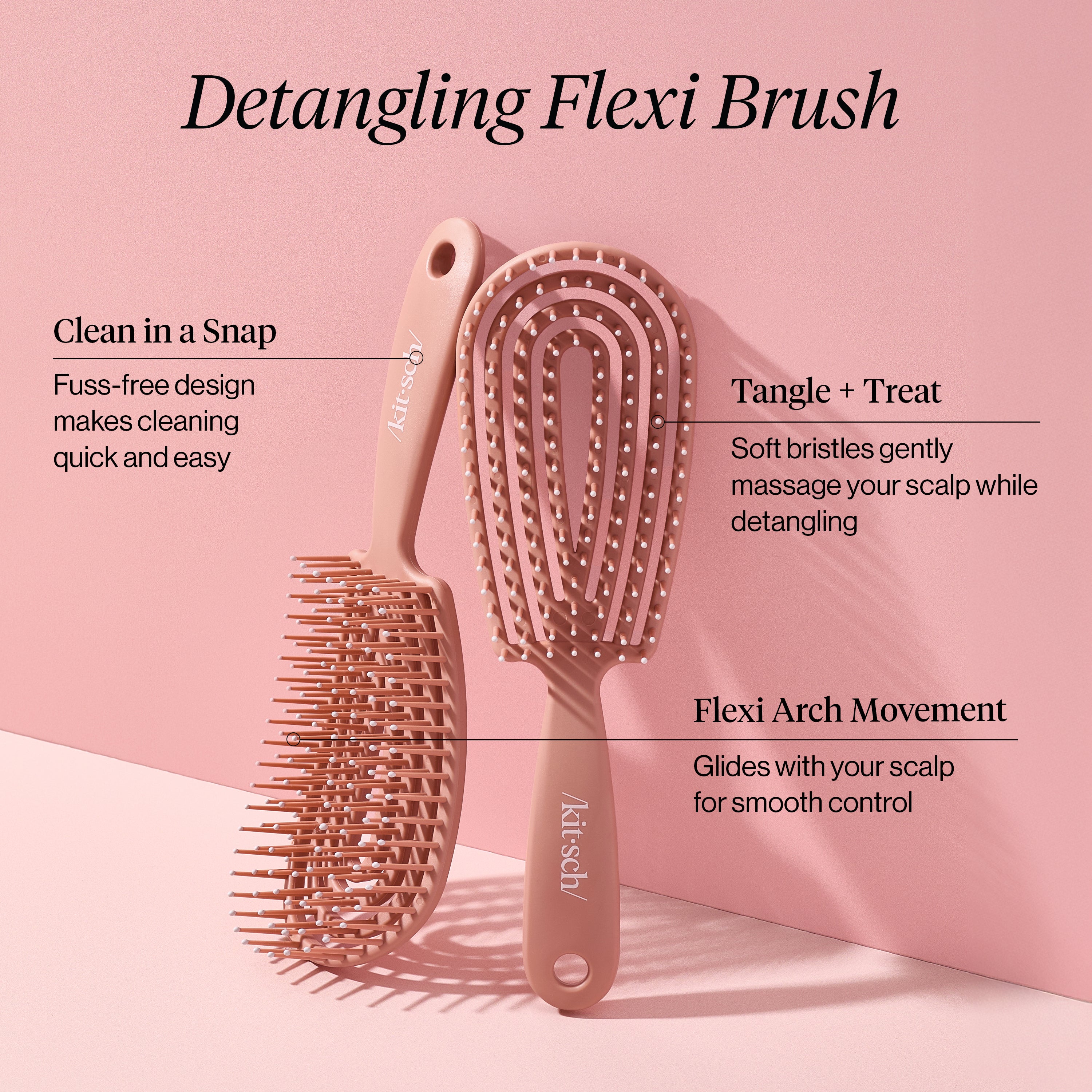 Terracotta Detangling Flexi Brush | KITSCH
