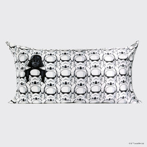 Star Wars™ & Kitsch Funda de almohada de satén de Darth Vader & Stormtroopers - King