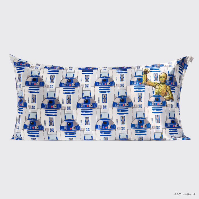 Star Wars™ & Kitsch Funda de almohada de satén de R2-D2 & C-3PO - King