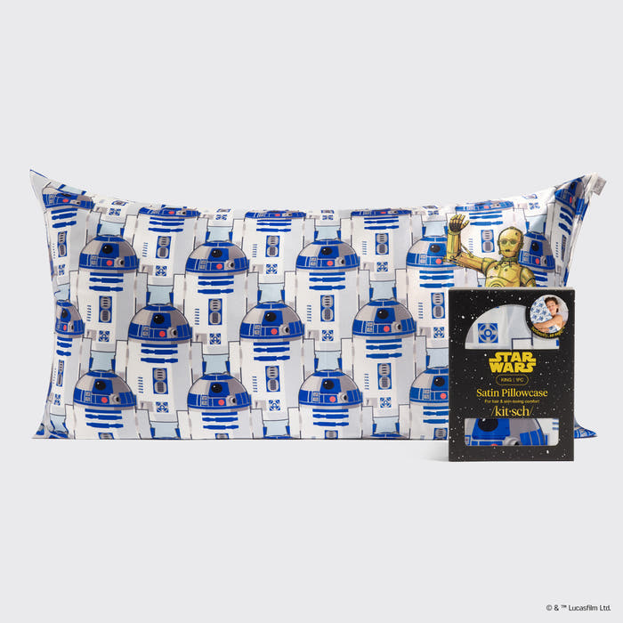 Star Wars x Kitsch R2-D2 & C-3PO Satin Pillowcase — King — hero