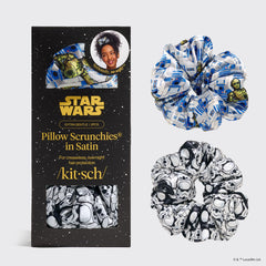 Star Wars™ & Kitsch Pillow Scrunchies® aus Satin - R2-D2 & Stormtroopers