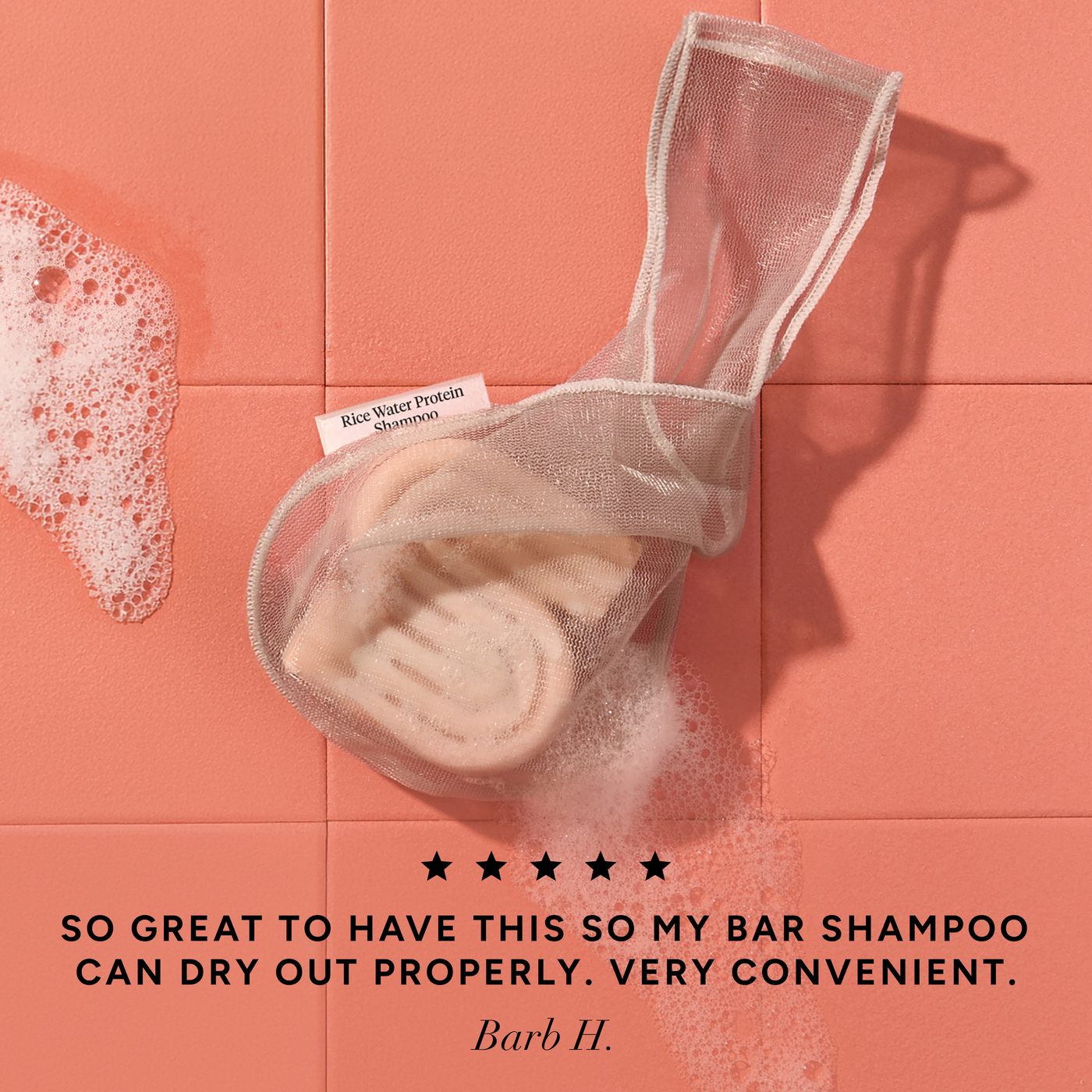 Rice Water Protein Shampoo Bar Saver Bag customer review
