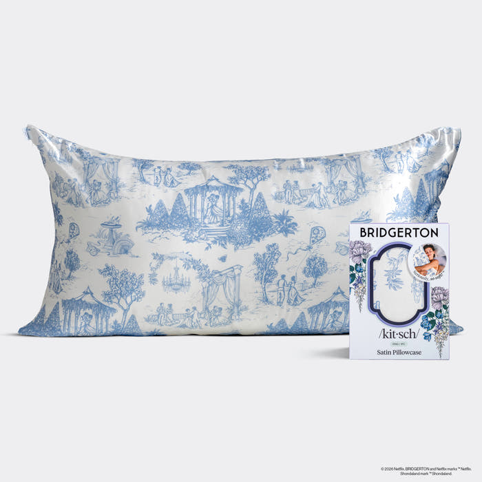 Bridgerton x Kitsch King Satin Pillowcase - Garden Toile
