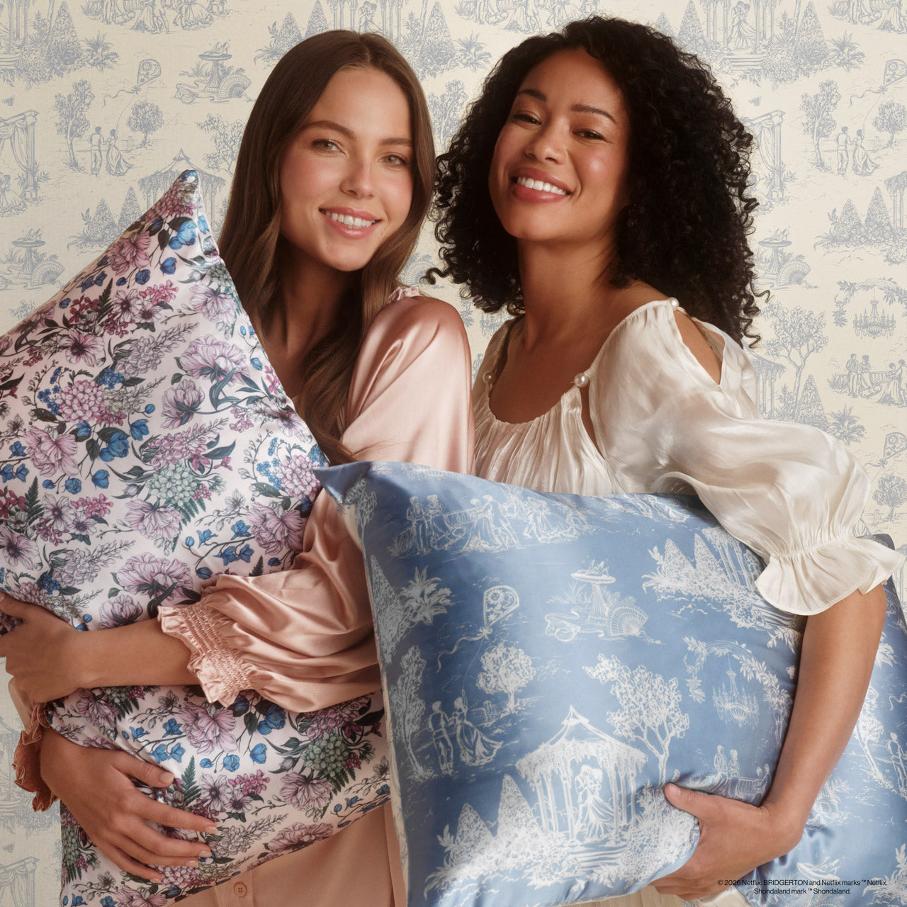 Bridgerton x Kitsch Satin Pillowcase in Wisteria | KITSCH