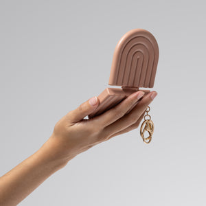 Terracotta Compact Mirror Keychain