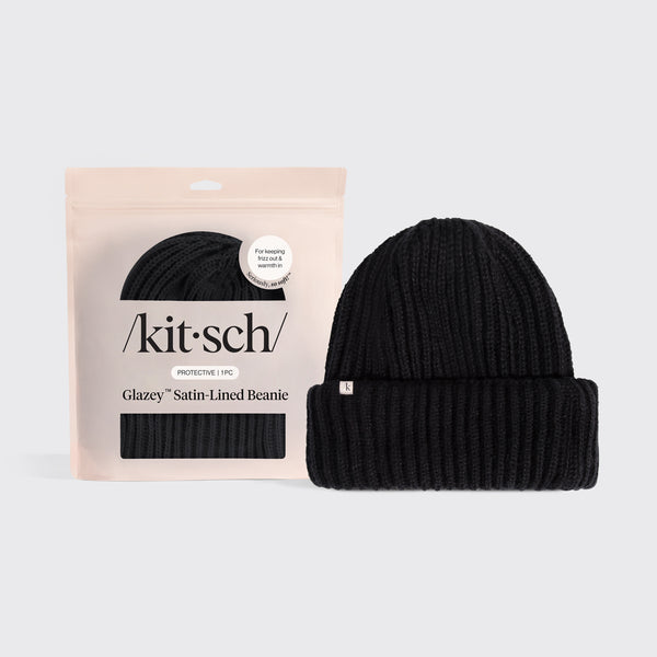 Glazey™ Satin-Lined Beanie in Black – KITSCH