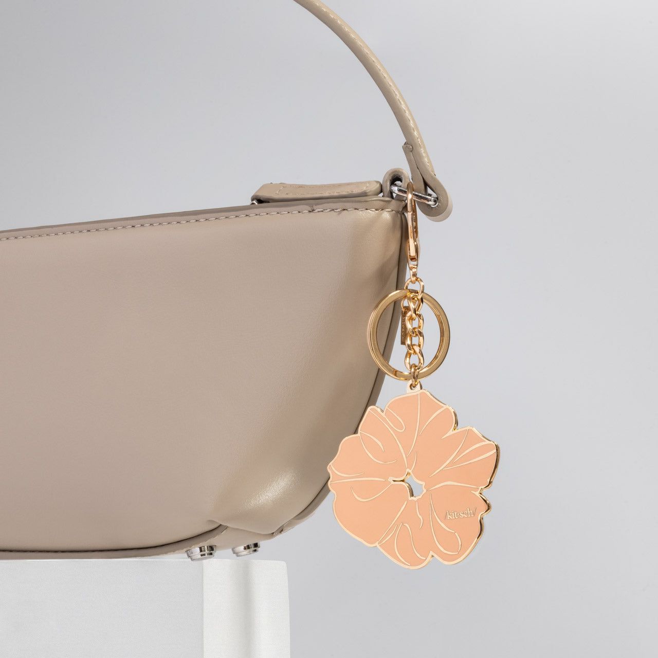 Terracotta Scrunchie Metal Enamel Keychain | KITSCH