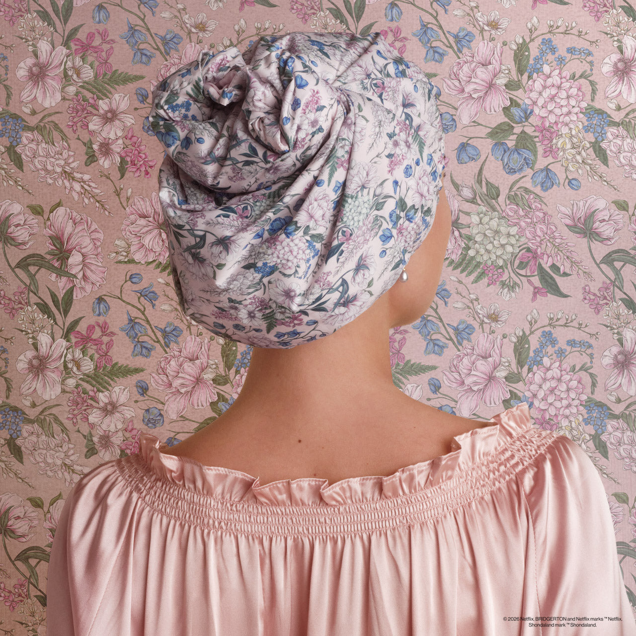 Bridgerton x Kitsch Satin-Lined Flexi Shower Cap | KITSCH